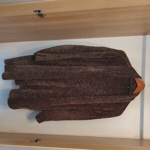 Tribal Women's Olive Green Open-Front Ribbed Cardigan